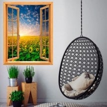 Ventanas 3D Girasoles