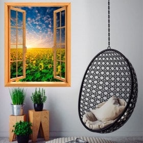 Ventanas 3D Girasoles