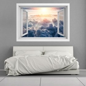 Ventanas 3D Rayos De Sol En Las Nubes