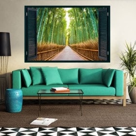 Ventanas 3D Carretera Y Bambúes