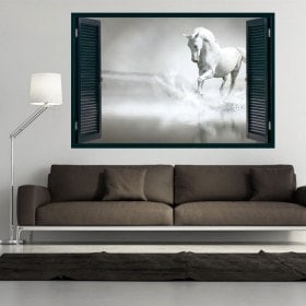 Ventanas 3D Caballo Blanco