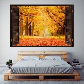 Ventanas 3D Árboles En Otoño