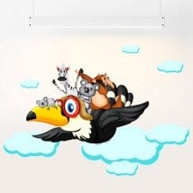 Vinilos Infantiles Animales En Las Nubes