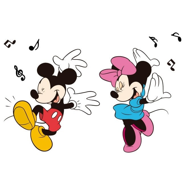 Pegatinas Mickey Y Minnie Mouse 3D