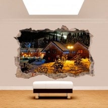 Vinilos 3D Invierno En Las Montañas