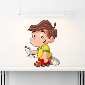 Vinilos Infantiles Niño Jugando