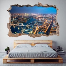 Vinilos 3D Vista A&eacute;rea Ciudad De Londres