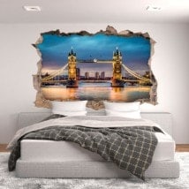 Vinilos 3D Londres Puente De La Torre