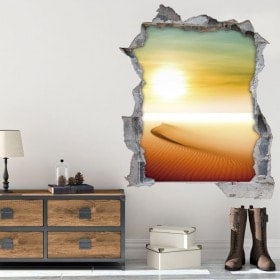 Vinilos 3D Sol En El Desierto