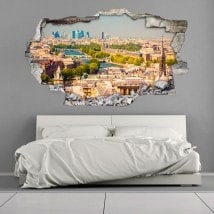 Vinilos París Agujero Pared 3D