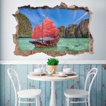 Vinilos Agujero Pared Playa Railay Tailandia