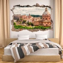 Vinilos 3D Foro Romano Y Coliseo
