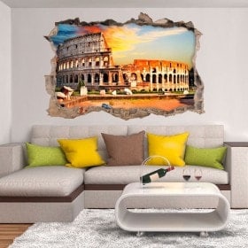 Vinilos Pared Rota Coliseo Roma 3D