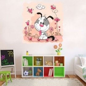 Vinilos Infantiles Perro Y Naturaleza