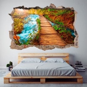 Vinilos 3D Pared Rota Camino Naturaleza