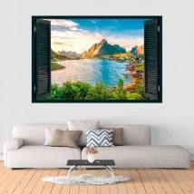 Ventanas De Vinilo Atardecer Noruega