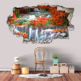 Vinilos 3D Cascadas En La Naturaleza