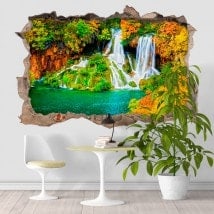 Vinilos 3D Cascadas Naturaleza