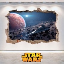 Vinilos Paredes Star Wars Agujero 3D