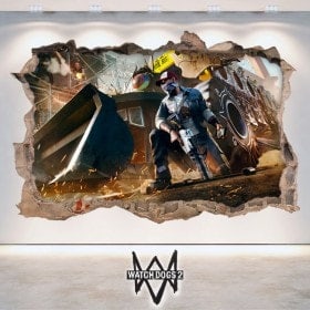 Vinilos Decorativos 3D Watch Dogs 2
