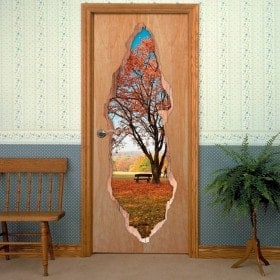 Vinilos Para Puertas Árbol En Otoño