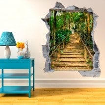 Vinilos 3D Escalera En La Montaña
