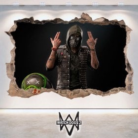 Vinilos Decorativos 3D Wrench Watch Dogs 2