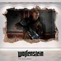 Vinilos Decorativos 3D Wolfenstein The New Order