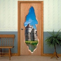 Vinilos Para Puertas Castillo Condes De Gante 3D