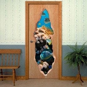 Vinilos Para Puertas Mundo Marino 3D