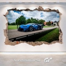 Vinilos Decorativos 3D Bugatti Vision Gran Turismo