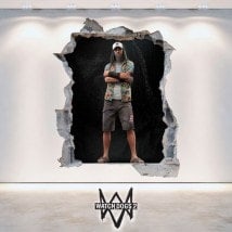 Vinilos Y Pegatinas 3D T-Bone Watch Dogs 2