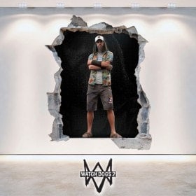 Vinilos Y Pegatinas 3D T-Bone Watch Dogs 2
