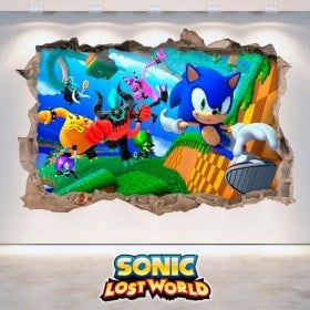 Vinilos Decorativos 3D Sonic Lost World