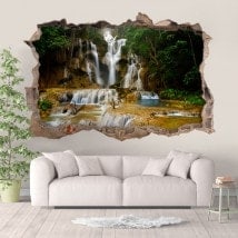 Vinilos Cascadas En La Naturaleza 3D