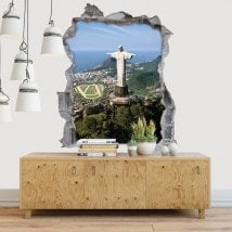 Vinilos Decorativos 3D Cristo Redentor