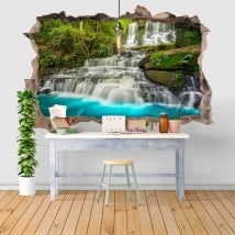 Vinilos Decorativos Cascadas En La Naturaleza 3D