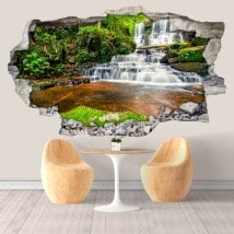 Vinilos Decorativos Cascadas De Tailandia 3D