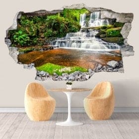 Vinilos Decorativos Cascadas De Tailandia 3D