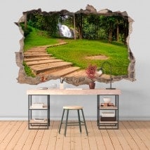 Vinilos Decorativos Cascadas Vachiratarn 3D