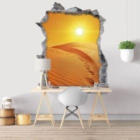 Vinilos Decorativos Atardecer En El Desierto 3D