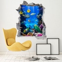 Vinilos Decorativos Peces En EL Arrecife 3D