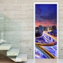 Vinilos Para Puertas Shanghái Ciudad