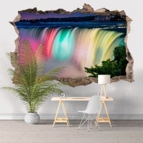Vinilos 3D Colores Cataratas Del Ni&aacute;gara