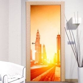Vinilos Decorativos Para Puertas Ciudad De Dubai