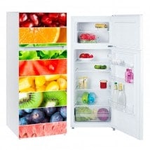 Vinilos para neveras y frigoríficos franjas frutas