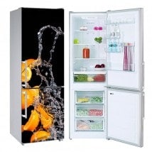 Vinilos para neveras naranjas splash