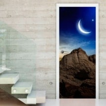 Vinilos y pegatinas para puertas atardecer mágico