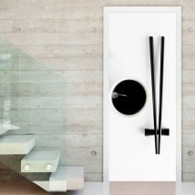 Vinilos decorativos para puertas chopsticks