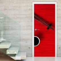Vinilos decorativos puertas chopsticks